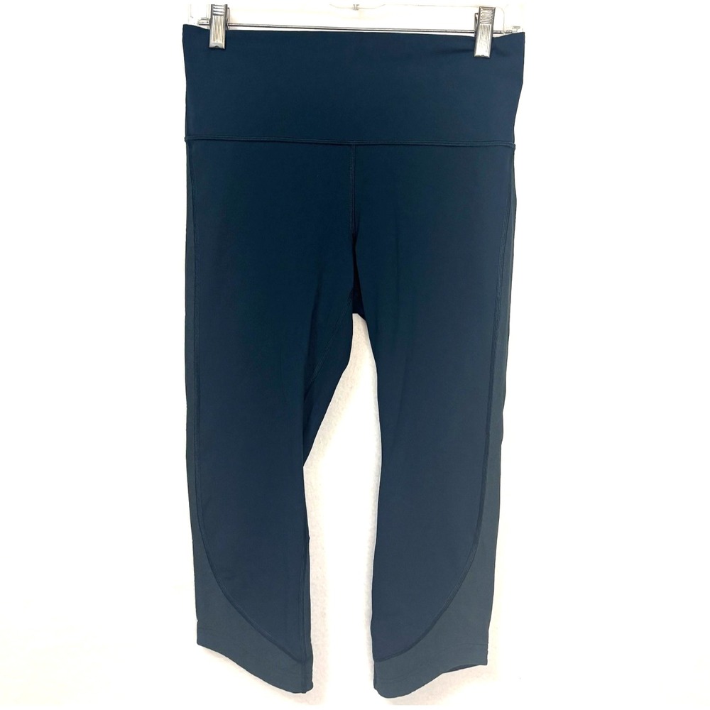 Lululemon Pants Women's 8 Slate‎ Gray Blue Ready Set Go Crop Stretch Leggings
